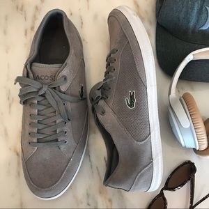 Lacoste Gray Suede Sneakers